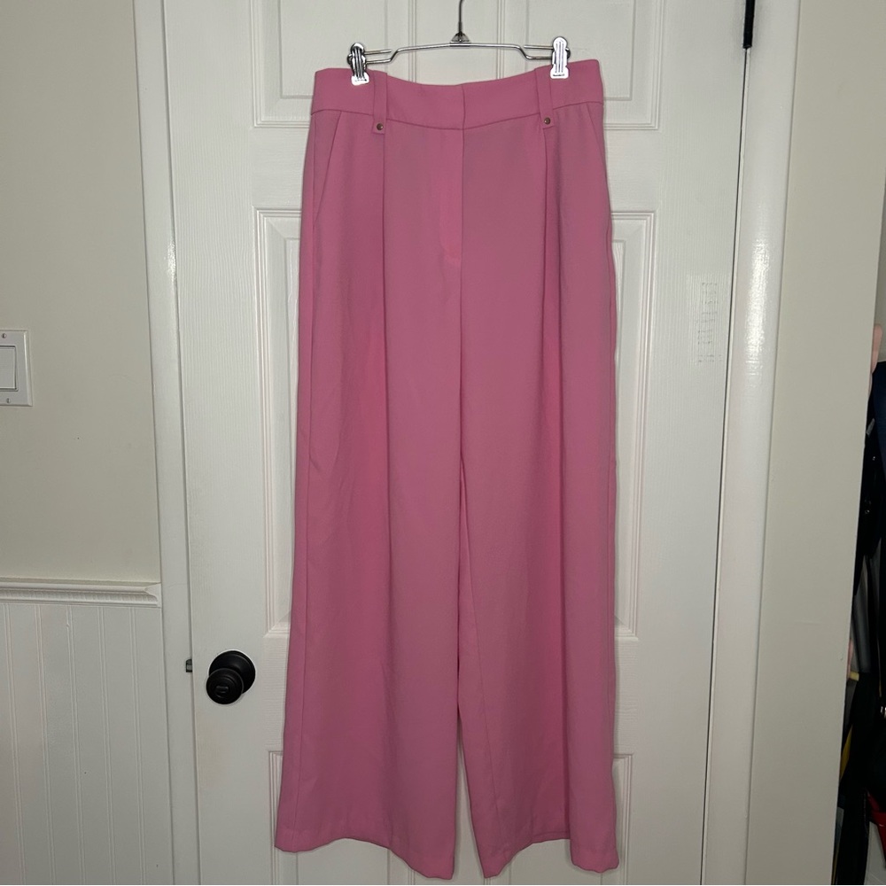 Anthropologie Exquise Carnation Flared Trousers - Picture 4 of 14